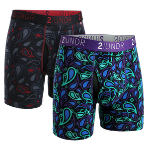 Pack 2 Swing Shift boxers BLACK - PEACOCK PAISLEY