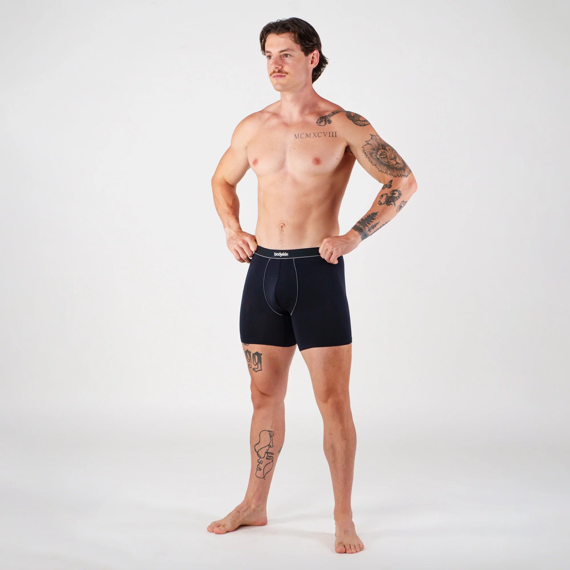 5 Daily Boxer Briefs : Black & Charcoal