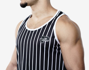 Black Striped Tank Top