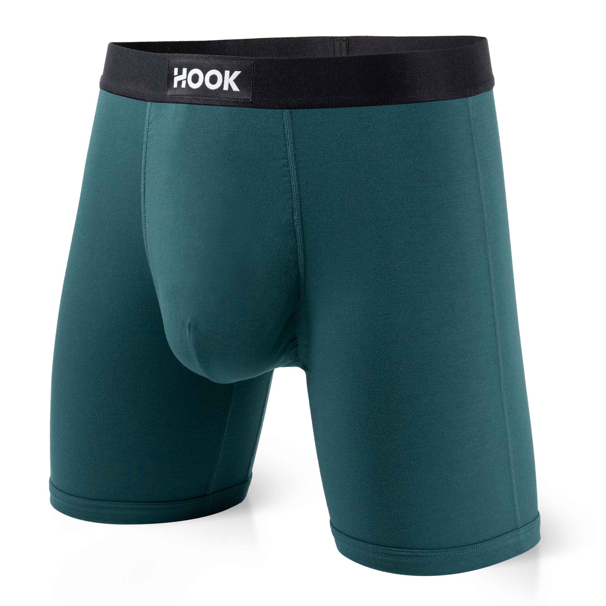 Pack de 5 boxers Hook Max : Noir Onyx, Vert Atlantique, Chaloupe, Balle Molle et Fait Soif