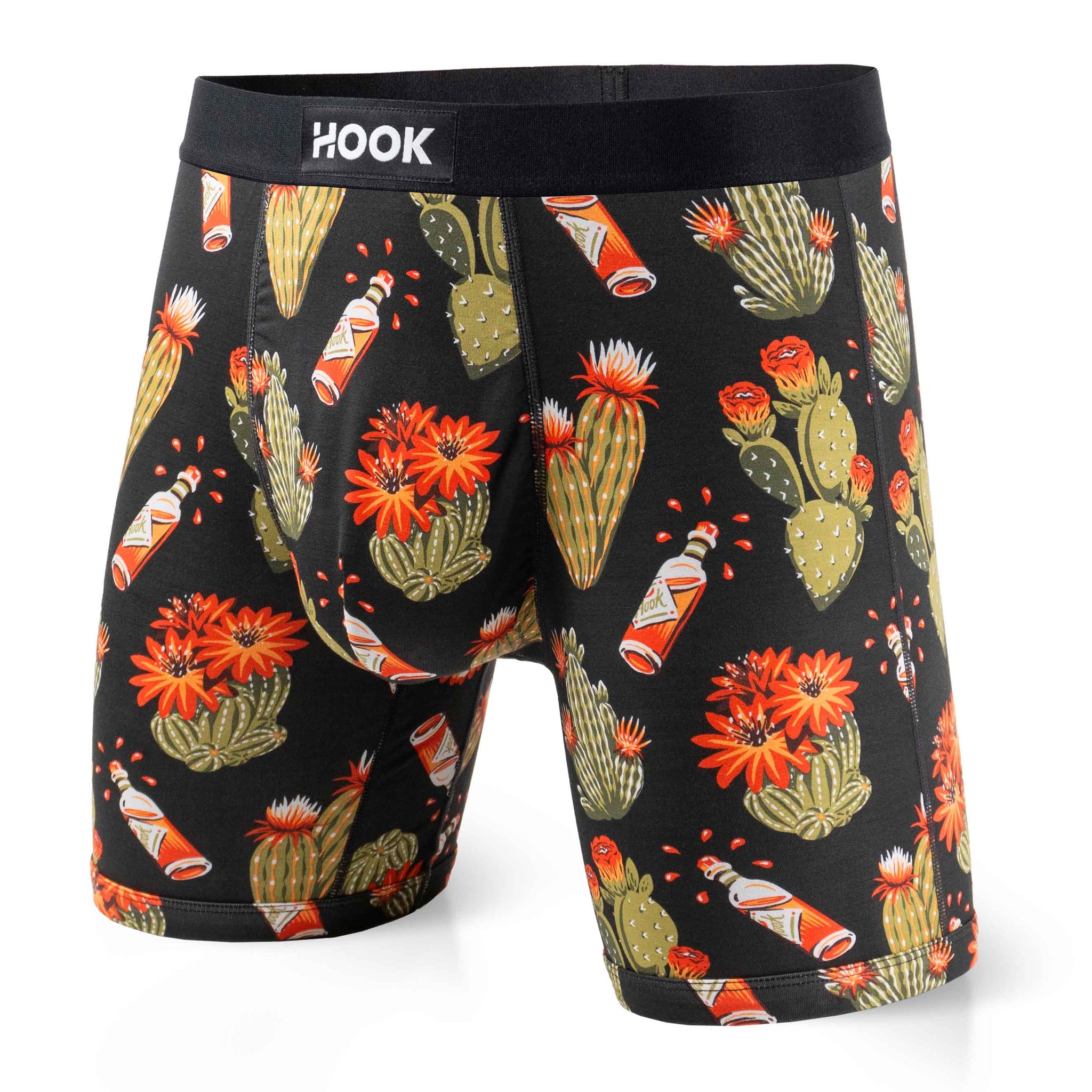 Pack de 7 boxers Hook Max : Noir, Pêches, Chaloupe, Cockpit, Balle Molle, Fait Soif et Muy Caliente