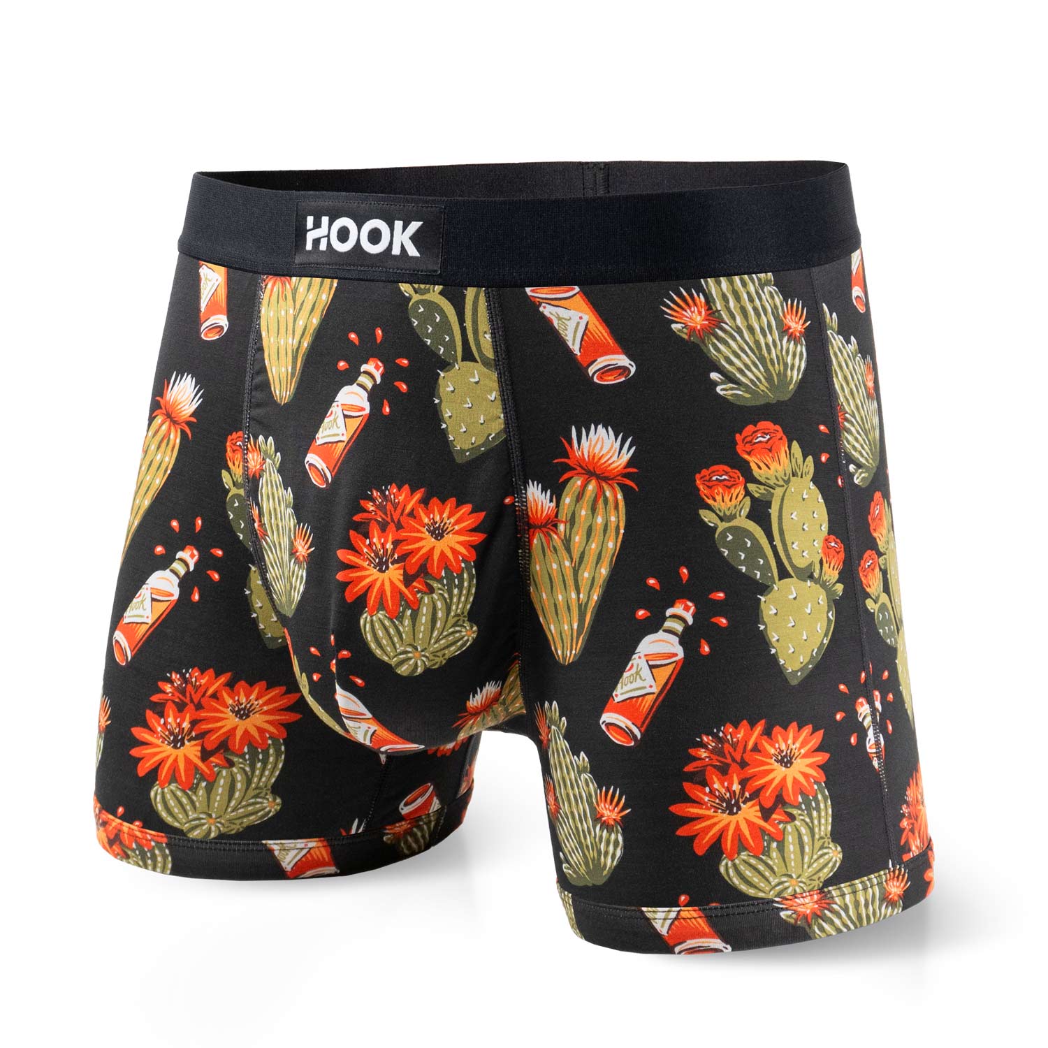 Pack de 7 boxers courts Hook Max : Noir, Pêches, Chaloupe, Cockpit, Balle Molle, Fait Soif et Muy Caliente