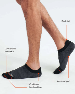 Saxx - Low Show Socks : Black Heather