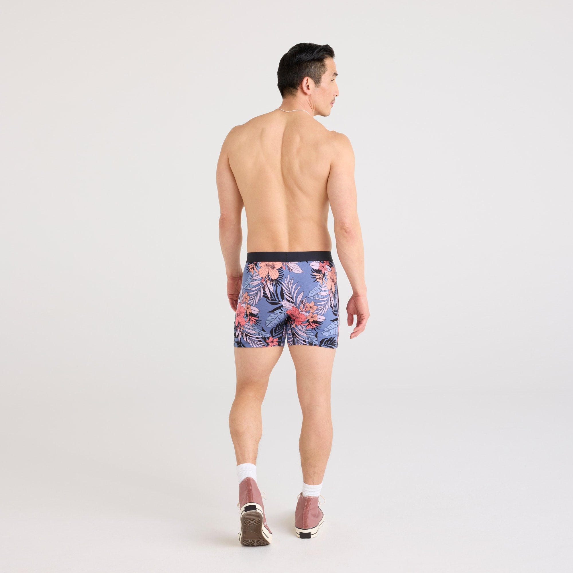 Boxer Saxx Ultradoux JUNGLE D'HIBISCUS-BLEU