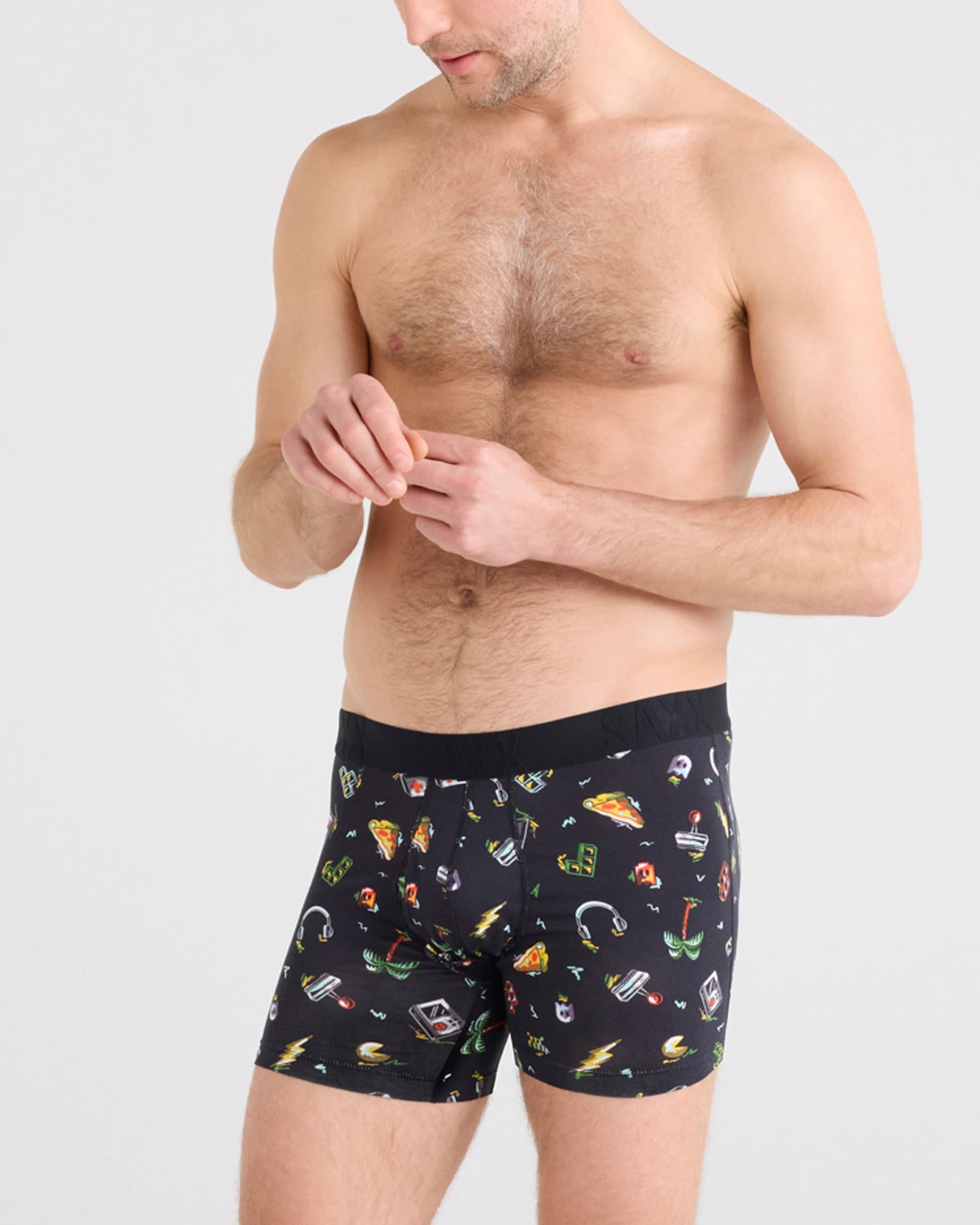 Boxer Saxx DROPTEMP™ COOLING COTTON PARADIS DU JOUEUR-NOIR