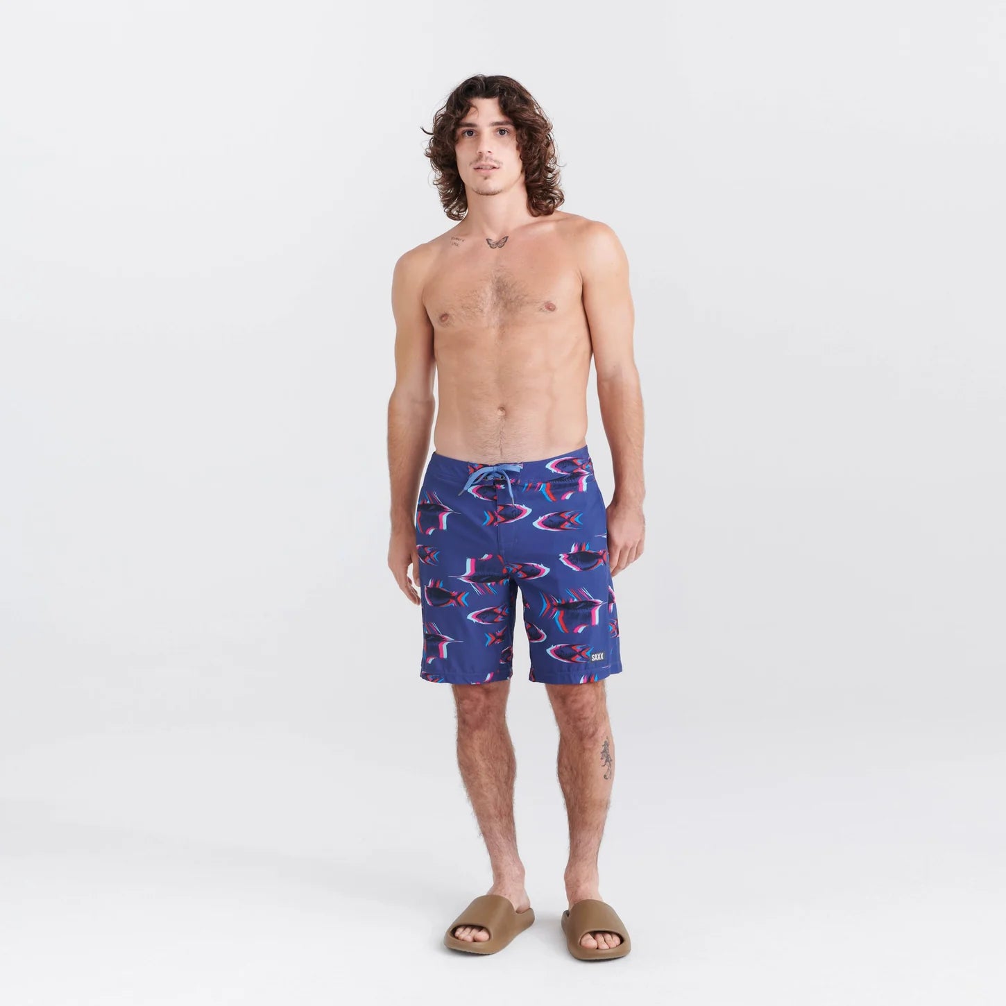 Maillot de bain Saxx Betawave 2N1 Boardie 9" SCALED UP- DEEP COBALT