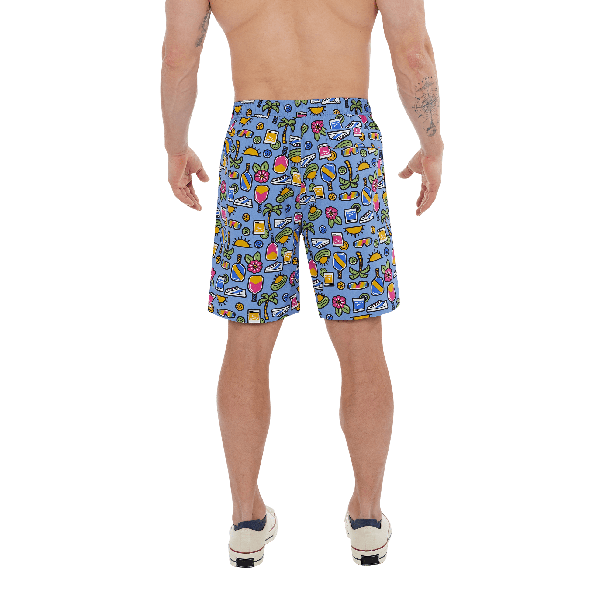 Maillot de bain Saxx GO COASTAL VOLLEY 2-EN-1 -- 7'' PARADIS DU PICKLEBALL-BLEU