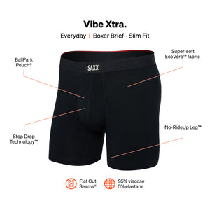 Saxx - Vibe Boxer Brief : Black Coast Stripe