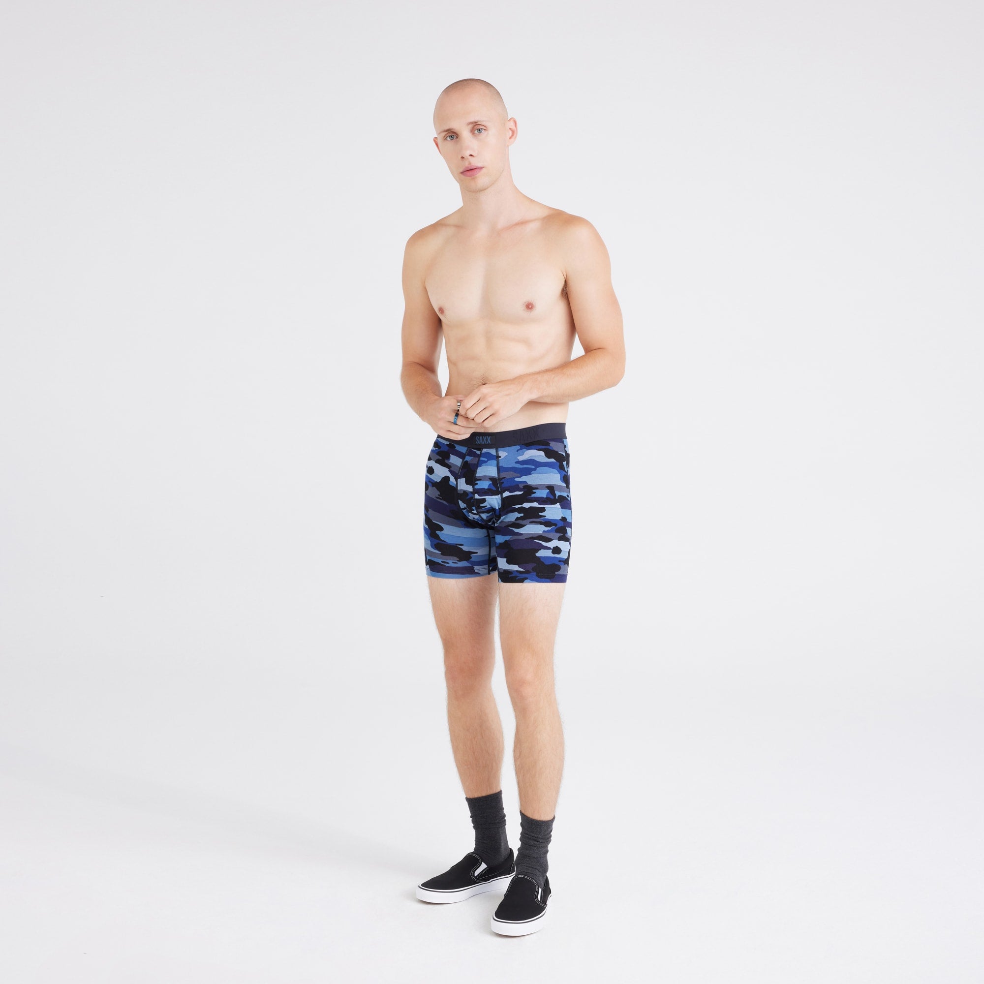 Saxx - Vibe Boxer Brief : Black Coast Stripe