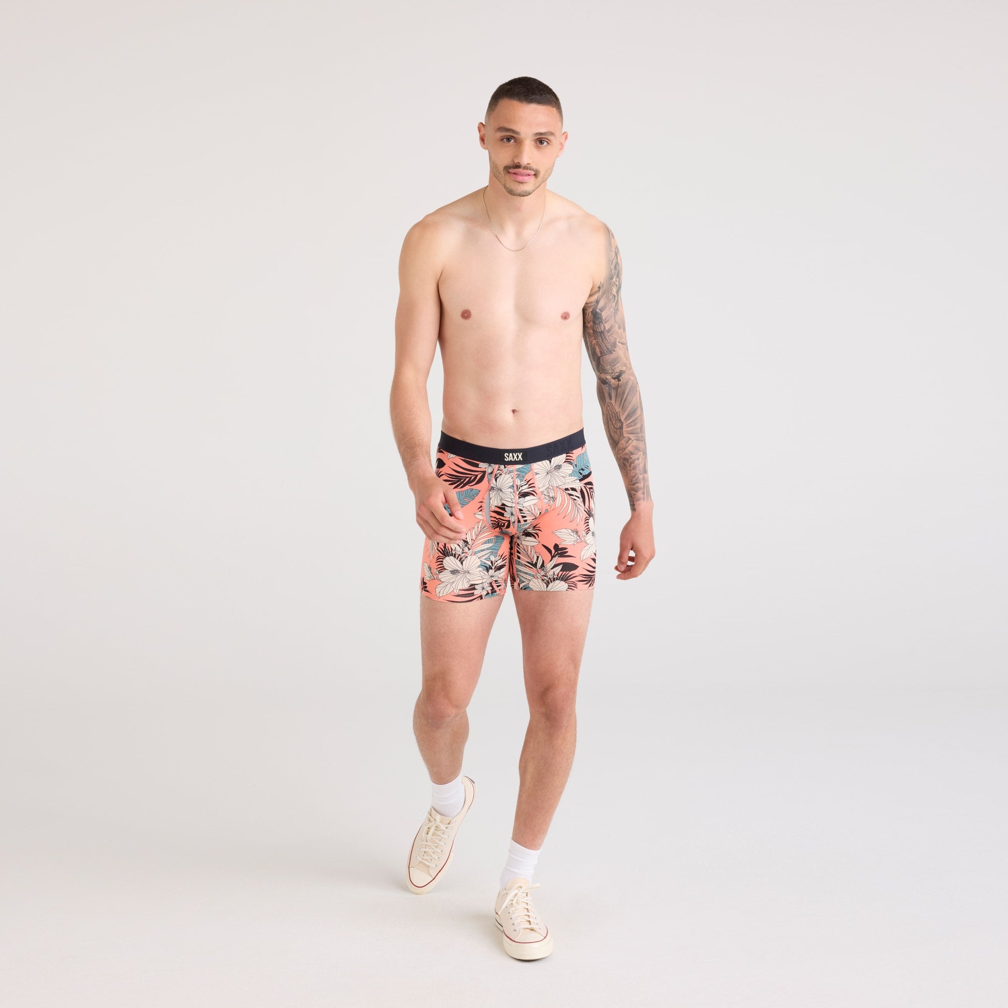 Boxer Vibe Xtra JUNGLE D'HIBISCUS-CORAIL