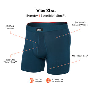 Saxx - Vibe Boxer Brief : Black Coast Stripe