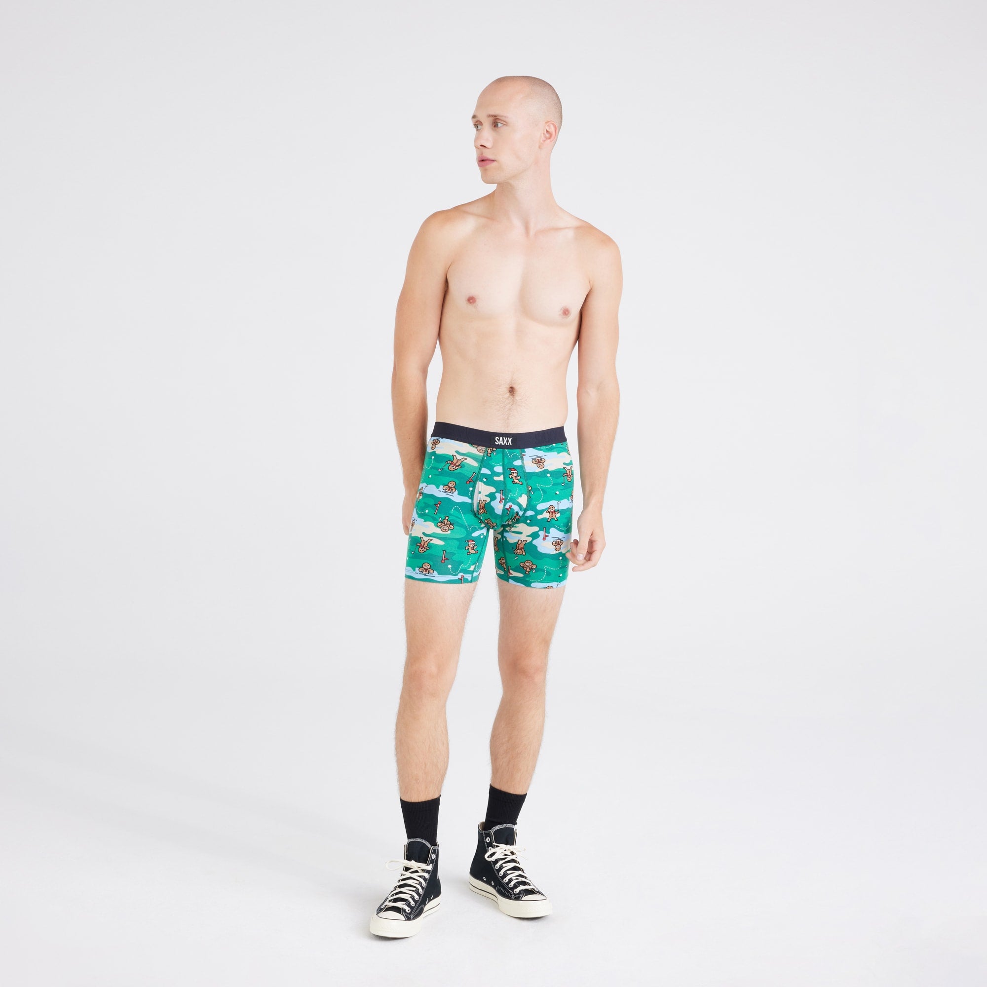 Saxx - Vibe Boxer Brief : Black Coast Stripe