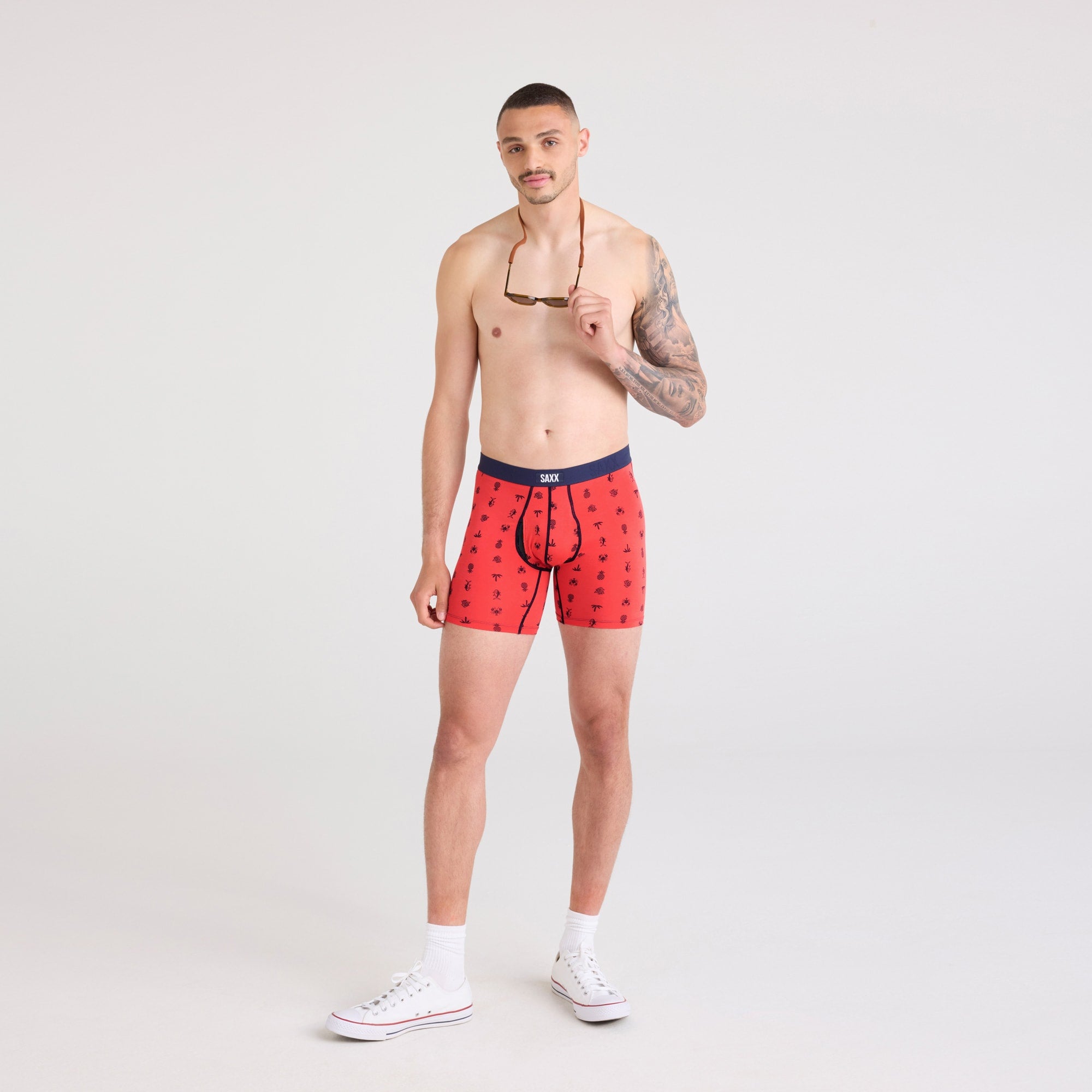 Saxx - Vibe Boxer Brief : Black Coast Stripe