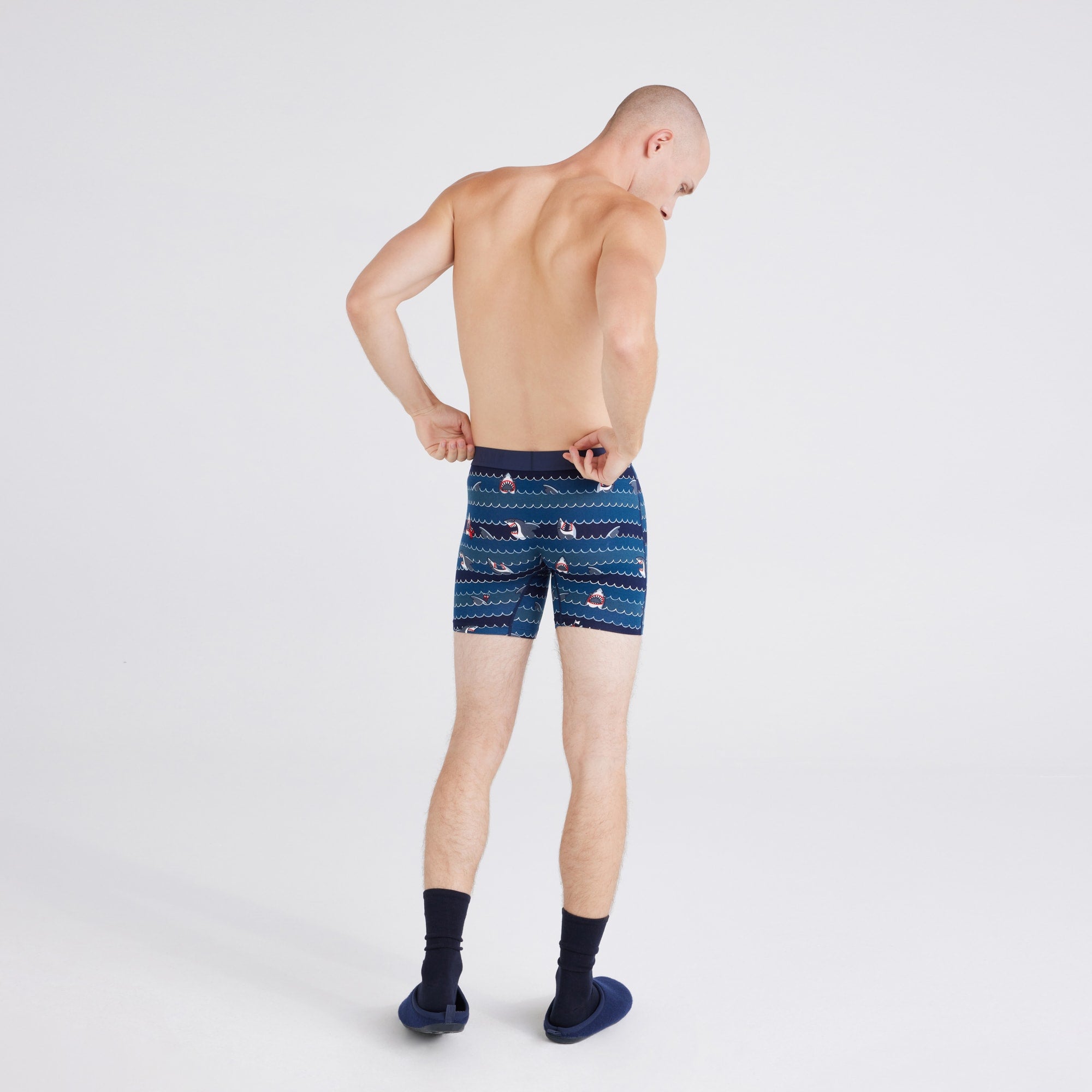 Saxx - Vibe Boxer Brief : Black Coast Stripe