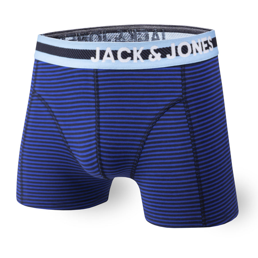 Buy JACK AND JONES Mens Kayne Stripe Woven Two Pack Boxers Cashmere Blue